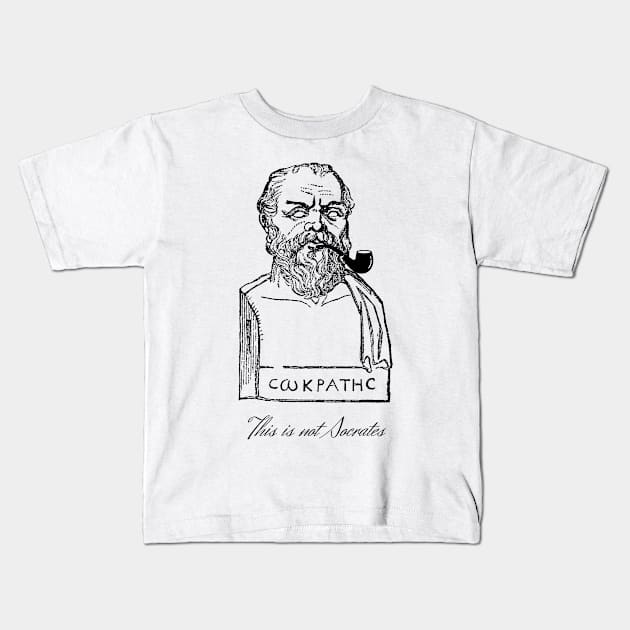 This is not Socrates (black design) Kids T-Shirt by firstsapling@gmail.com